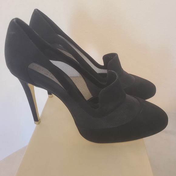 Sokd Stella McCartney Black Mesh Suede Pumps 9 | IT 39 - Picture 8 of 12
